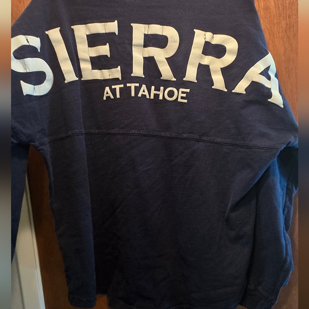 Sierra At Tahoe Spirit Activewear Navy Sweatshirt Jersey SzL - Picture 4 of 9